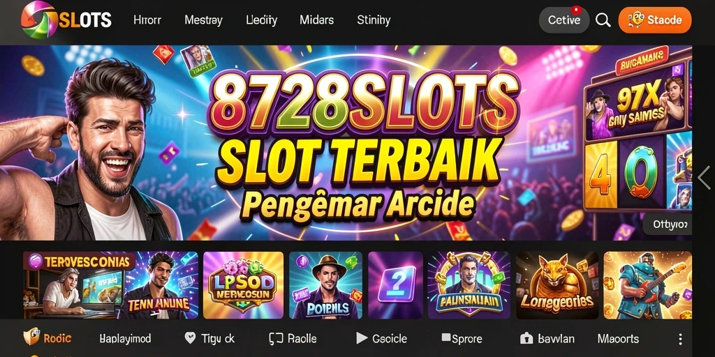 Tampilan gameplay seru di 8728SLOTS dengan berbagai tema slot.