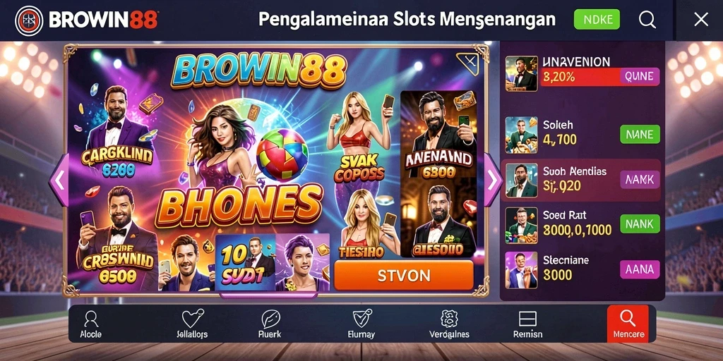Tampilan gameplay seru dalam BROWIN88 dengan slot yang beragam.