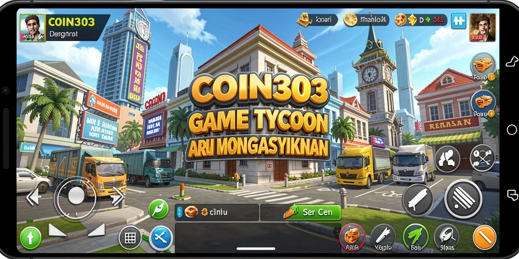 Tampilan gameplay <strong>COIN303</strong> yang seru dan penuh aksi Tycoon.