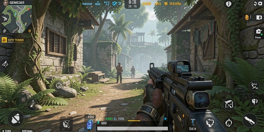 Tampilan gameplay menegangkan dalam GEMS365 yang memukau.