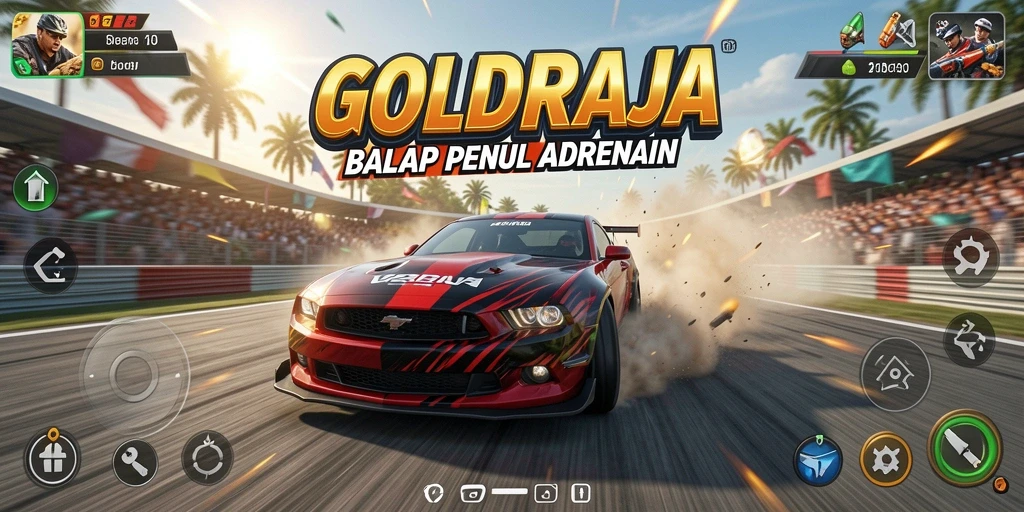 Gameplay intens dan seru di <strong>GOLDRAJA</strong> dengan aksi balap yang mendebarkan.