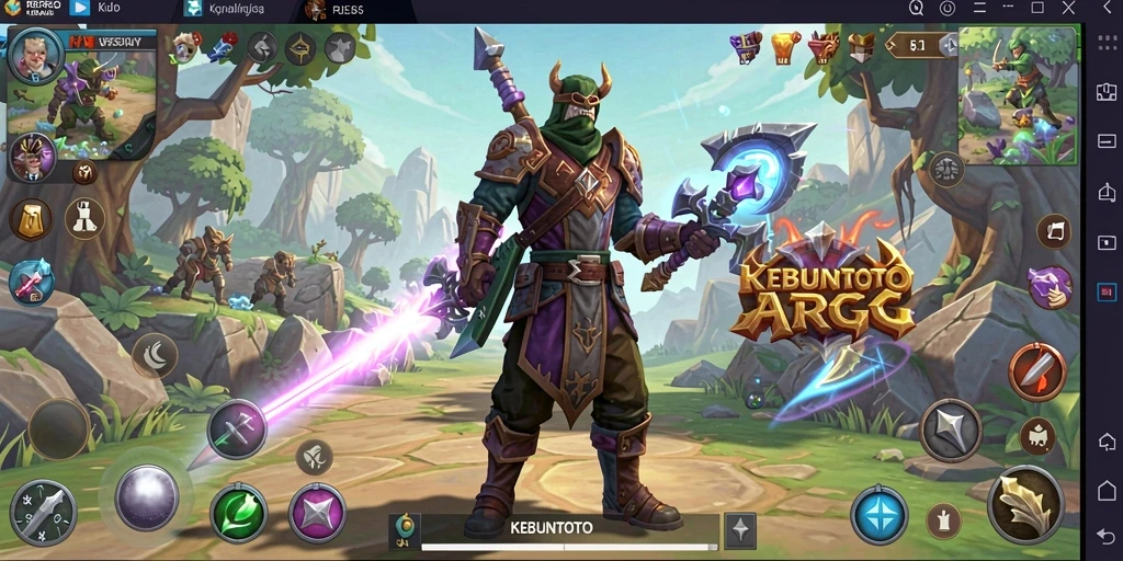 Tampilan gameplay KEBUNTOTO yang mendebarkan dalam petualangan ARPG.
