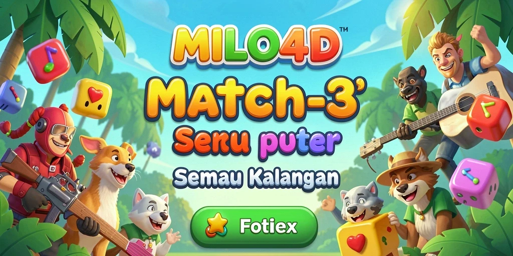 Tampilan gameplay seru dalam permainan Match-3 MILO4D.