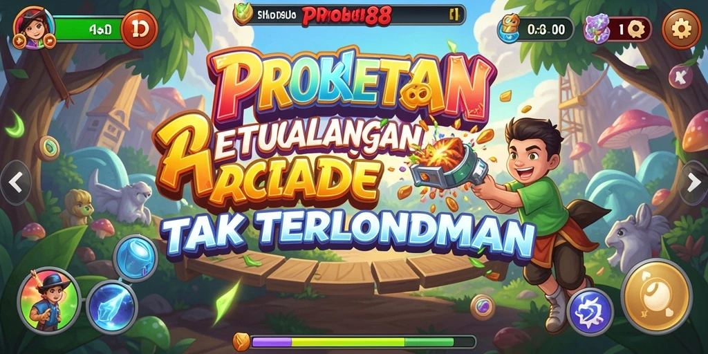 Tampilan seru gameplay di PROBET88 dengan tantangan Arcade yang menarik.