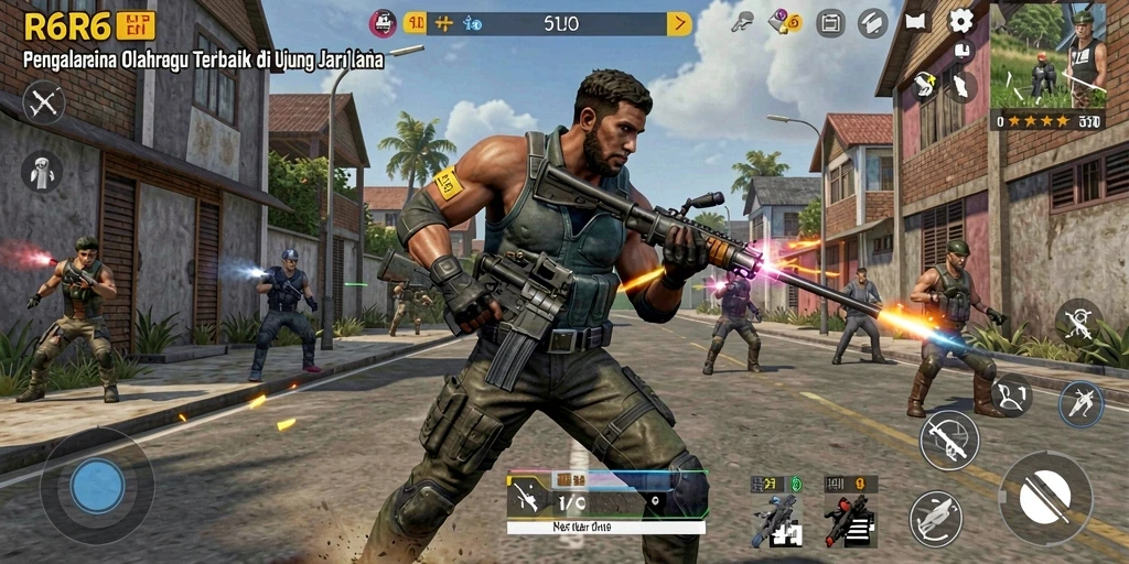 Tampilan gameplay R6R6 yang seru dan mendebarkan.