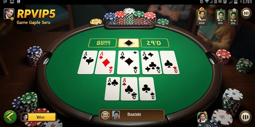 Tampilan menarik dari gameplay Gaple di RPVIP5.
