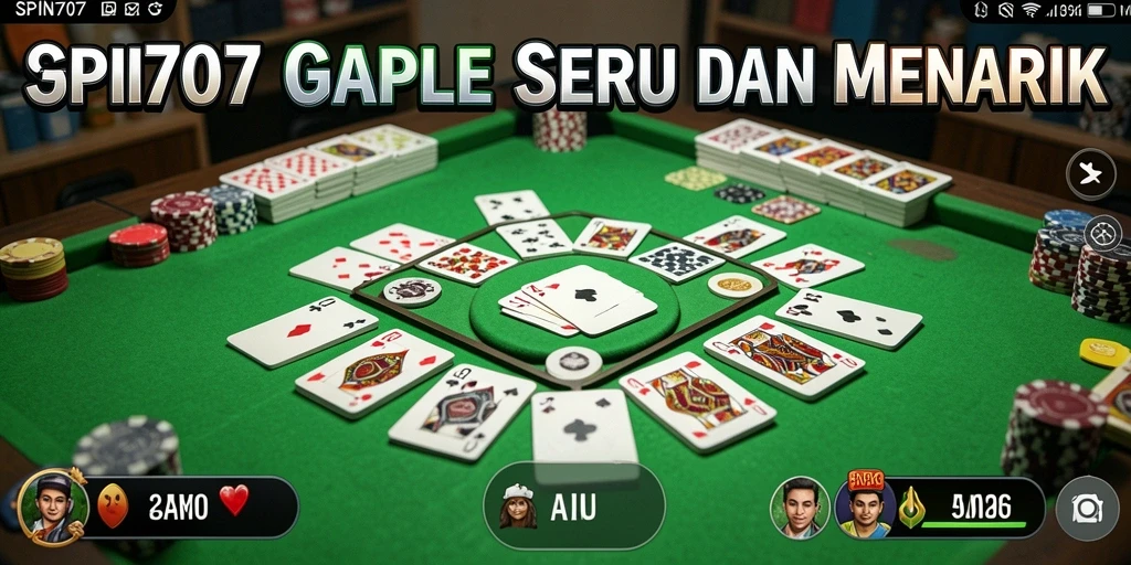 Screenshot SPIN707 menampilkan gameplay seru Gaple yang menantang.