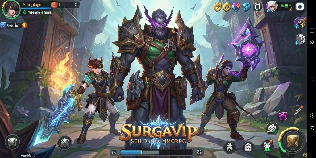 Tampilan gameplay seru di dunia MMORPG SURGAVIP.