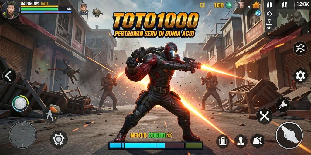 Tampilan aksi seru dari gameplay TOTO1000.