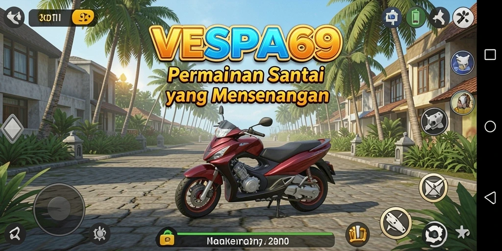 Tampilan gameplay <strong>VESPA69</strong> yang penuh warna dan menyenangkan.