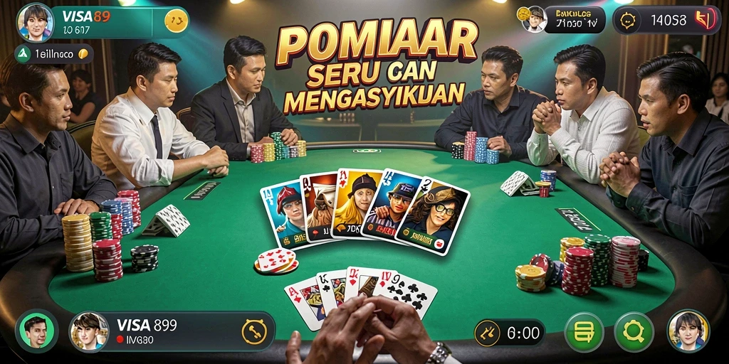 Tampilan gameplay seru dari permainan Poker di VISA89.