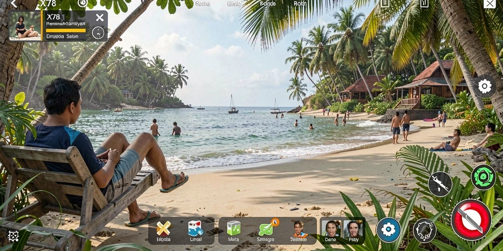 Screenshot utama X78 menampilkan gameplay penuh warna dan seru.